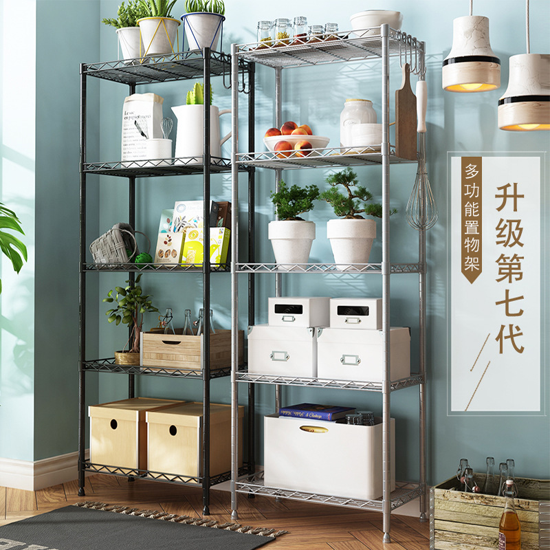 Factory wholesale kitchen shelves, microwave floor-standing metal storage, home bathroom, oven, multi-layer storage shelves details Picture