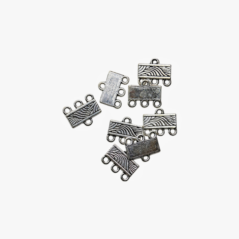 DIY alloy jewelry accessories, earrings, bracelets, hanging heads, multi-hole connector rods, factory direct sales, colors available upon order Application Scenario