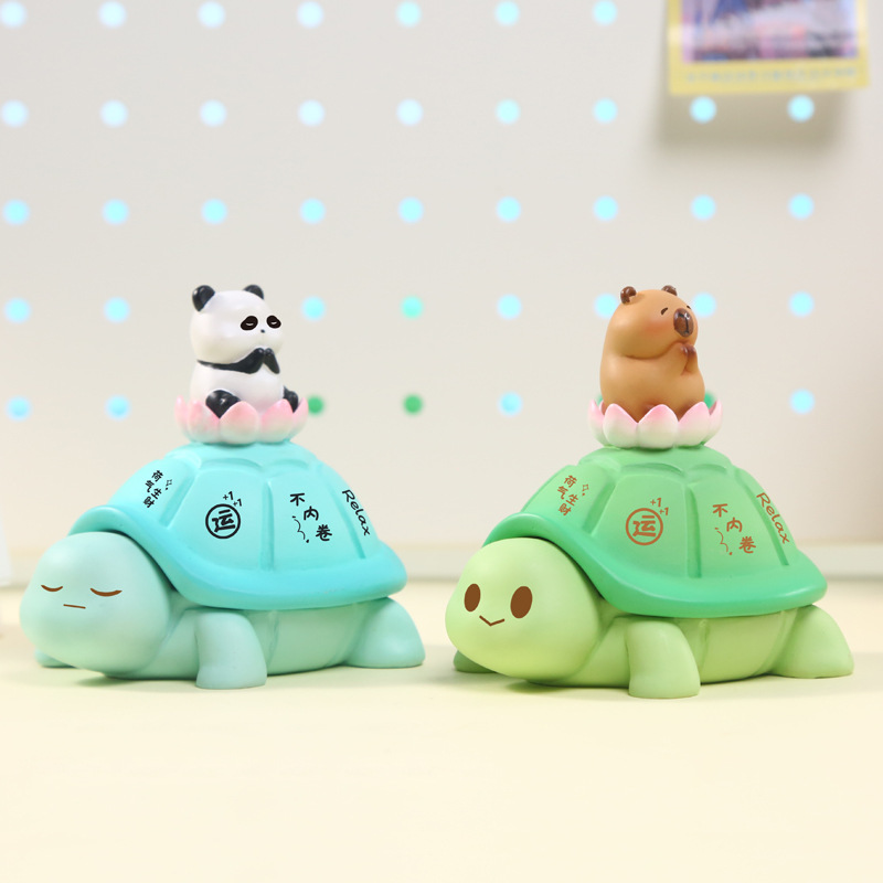 网红乌龟萌宠龟小仙纳福收纳摆件桌面装饰品小物件收纳盒一件代发产品图