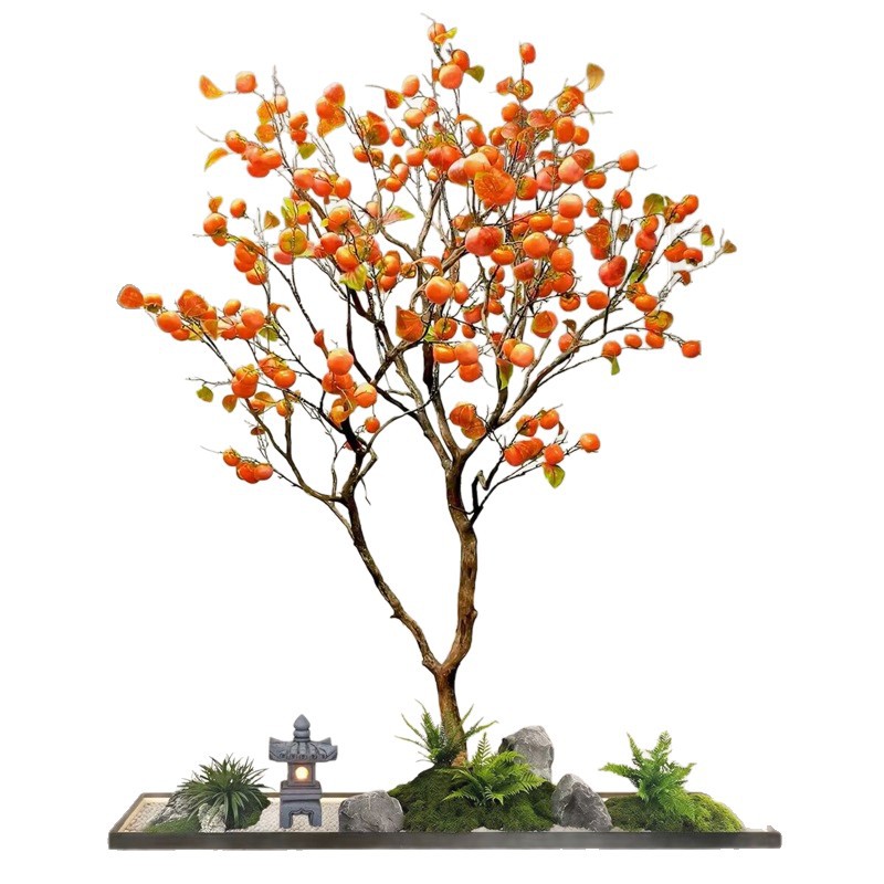 仿真榕树枝/植物仿真树/人造花大的/人造仿真树白底实物图