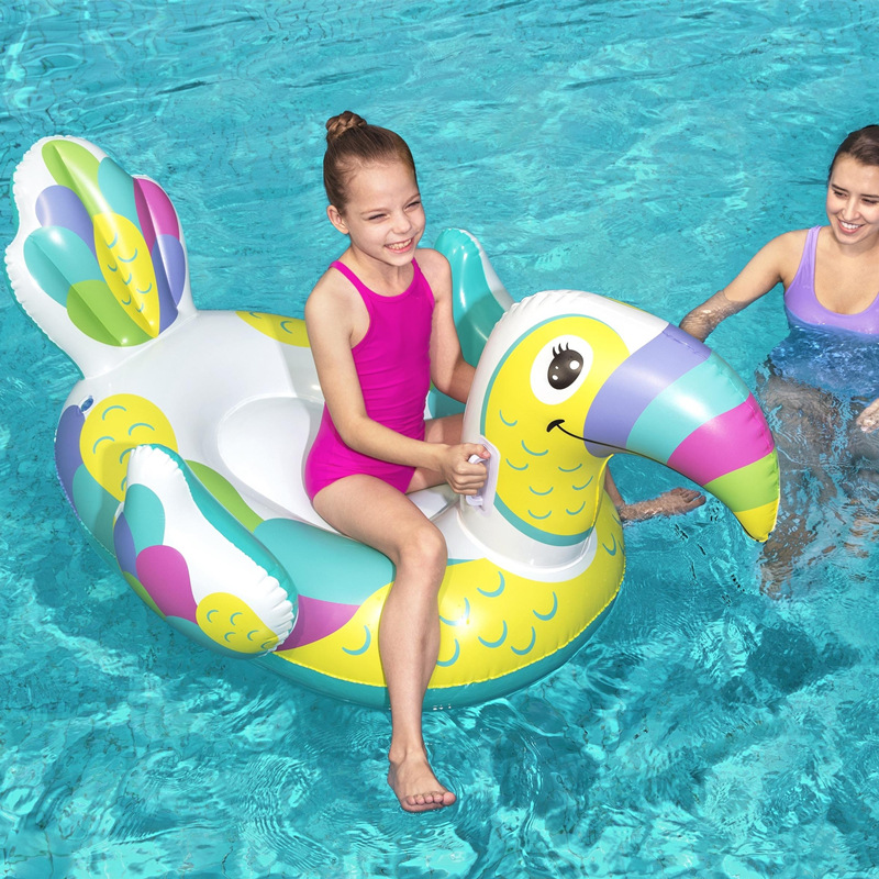 Bestway41437 Toucan ride Children's cartoon swimming ring Animal-shaped life buoy Children's float details Picture