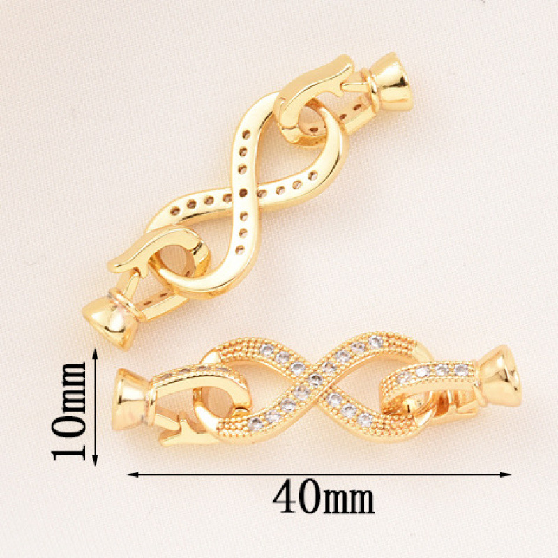 Zhuji pearl necklace buckle 8-shaped buckle, handcrafted end buckle, connecting buckle, mother-and-child buckle, sweater chain, universal buckle, DIY accessories Application Scenario