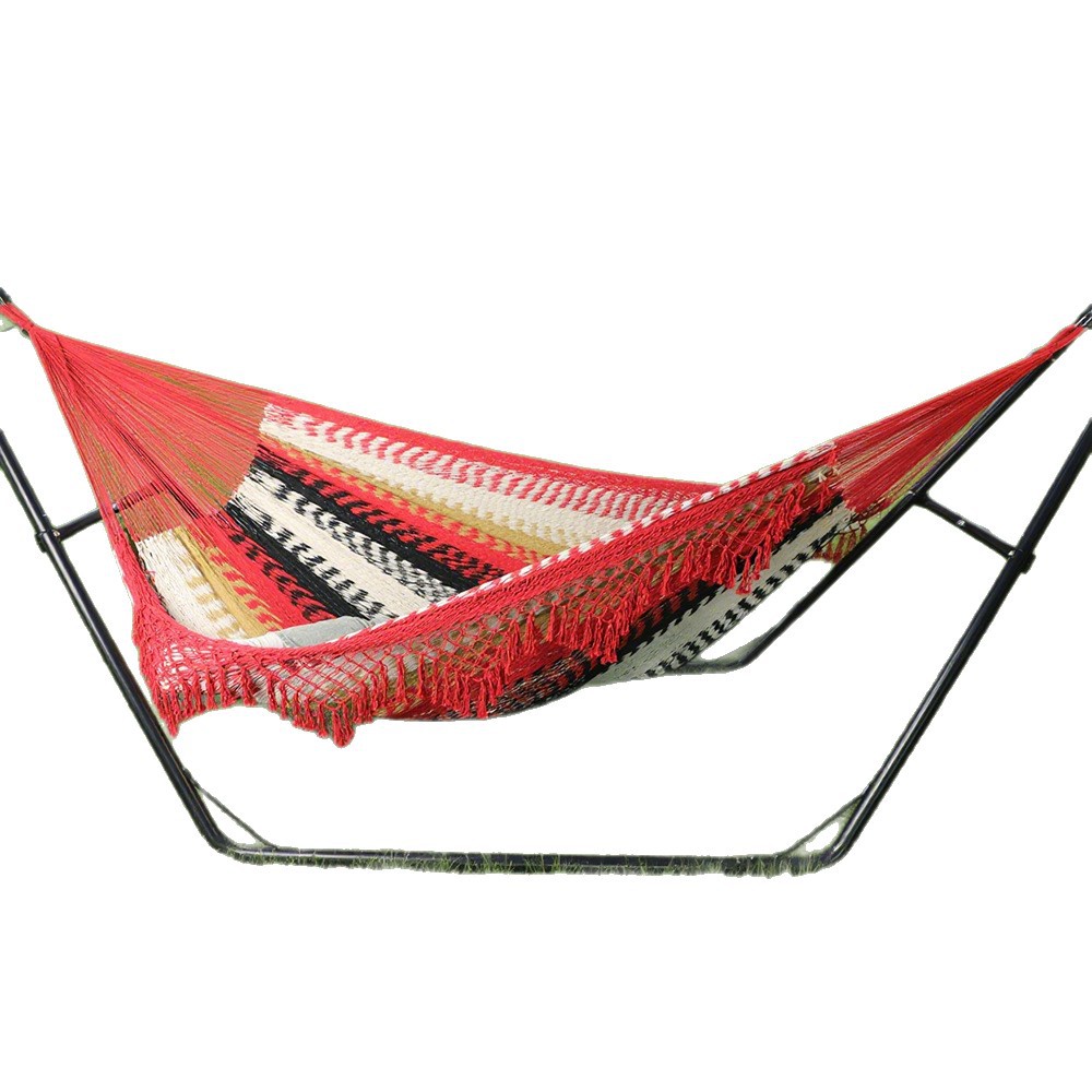 Cross-border exclusive large-sized mesh Mayan hammock, outdoor camping swing, multi-person picnic, anti-rollover leisure hammock Item Picture