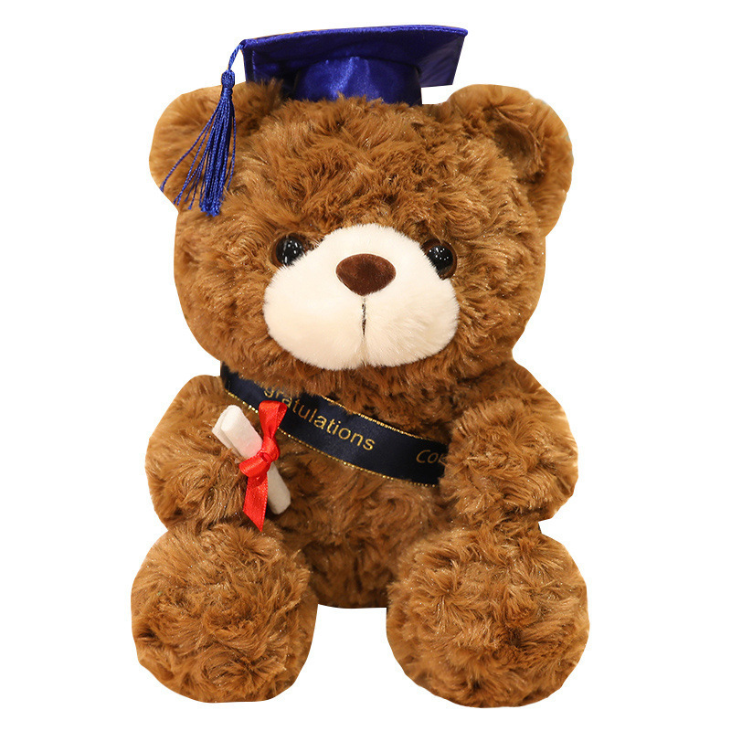 Doctor cap teddy bear, Doctor bear plush toy, graduation teddy bear doll, graduation commemorative gift Item Picture