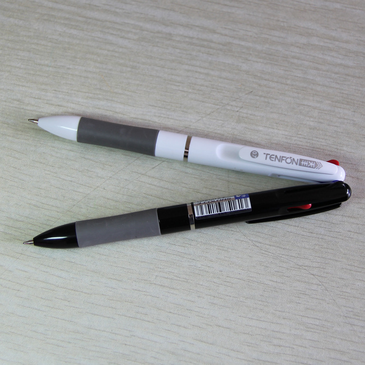 Tianfeng Black and White Rod B-516D three-color Ballpoint Pen 0.7 Multi-color Ballpoint pen Factory direct sales 48 pieces per box Specification image