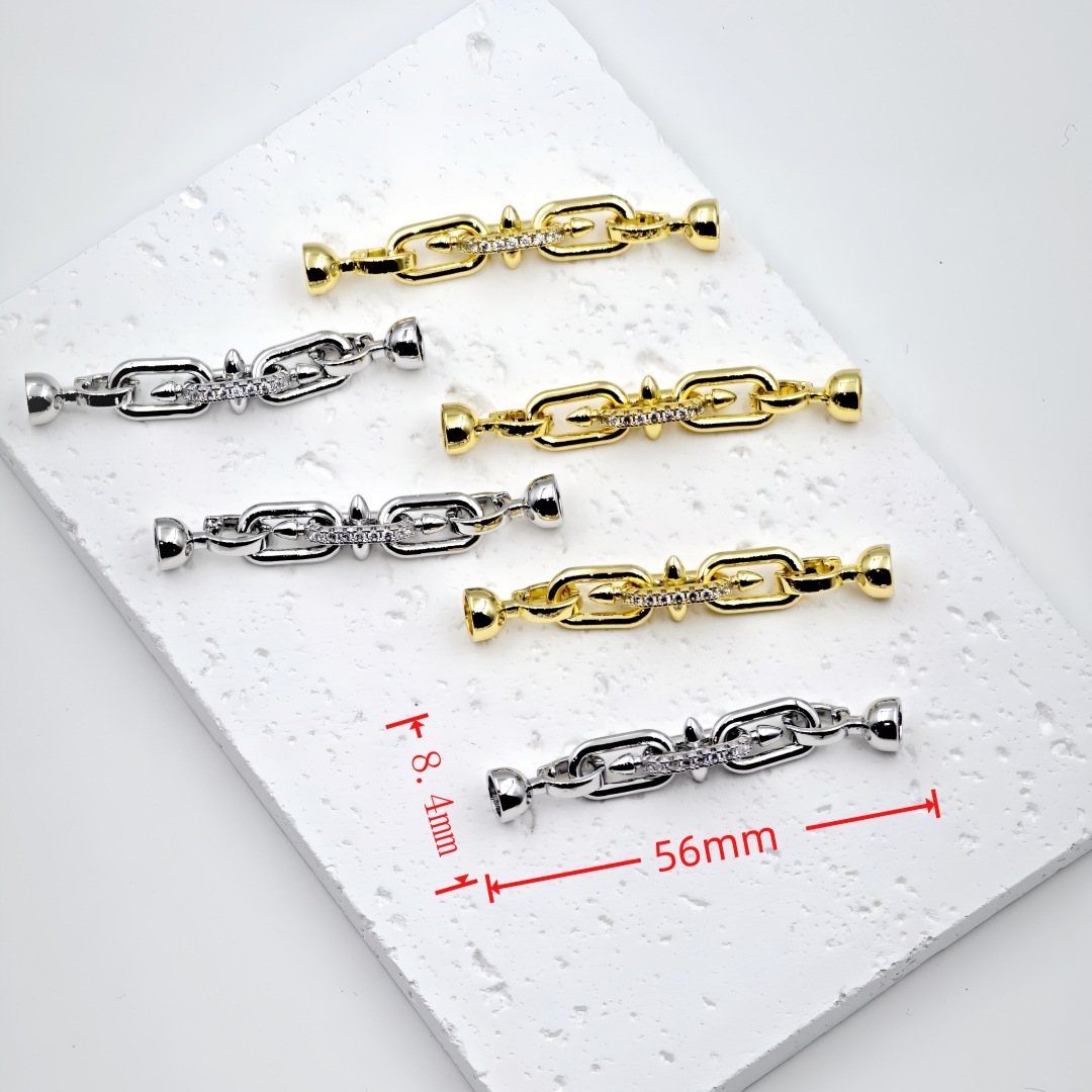 Pearl necklace, four-pointed star, bullet chain buckle, handcrafted end connection buckle, mother-and-child buckle, sweater chain diy accessories Specification image