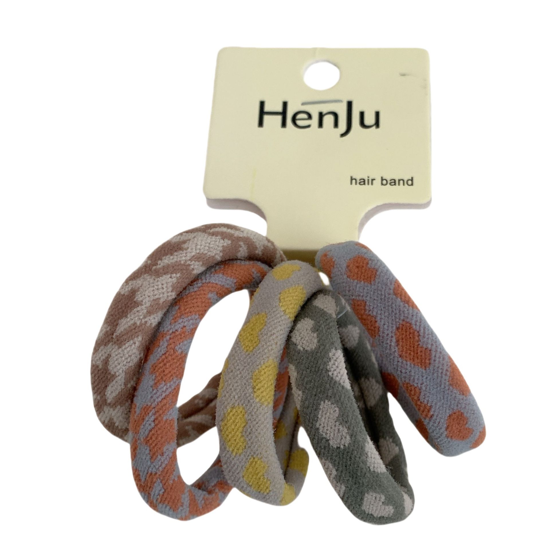 5-piece simple and seamless towel band hair tie set, versatile ponytail hair tie, high-elasticity hair tie band Item Picture