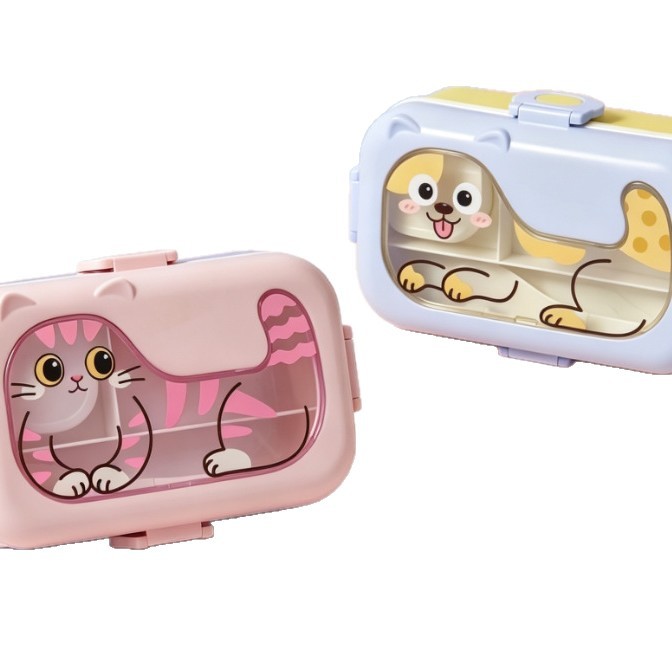 baby lunch box 304 Stainless steel lunch box, special cartoon large-capacity separated bento for office workers and students Item Picture
