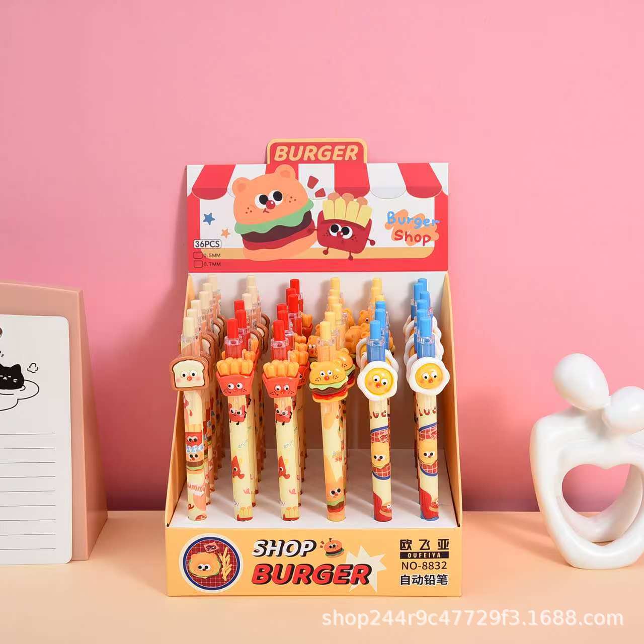 Oufeiya Stationery, Hamburger and French Fries, Mechanical Pencil 0.5/0.7mm, Activity Pencil 8832 Oufeiya Stationery, Hamburger and French Fries, Mechanical Pencil 0.5/0.7mm, Activity Pencil 8832
