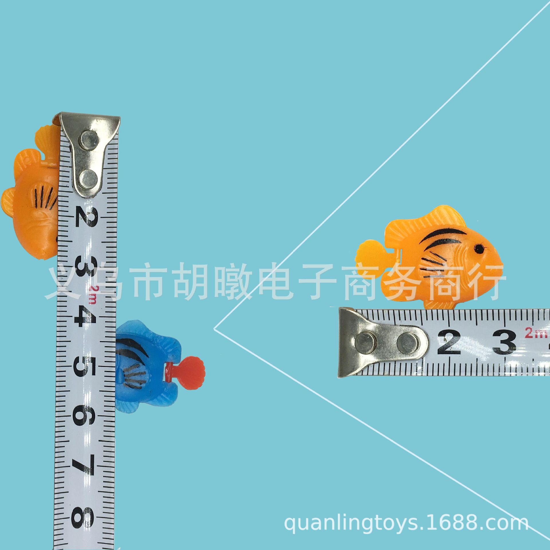 Simulated fish, ornamental fake fish, water balls, small fish tanks, decorative suspended fish, gashapon accessories, colorful plastic, 2.5CM small fish Specification image