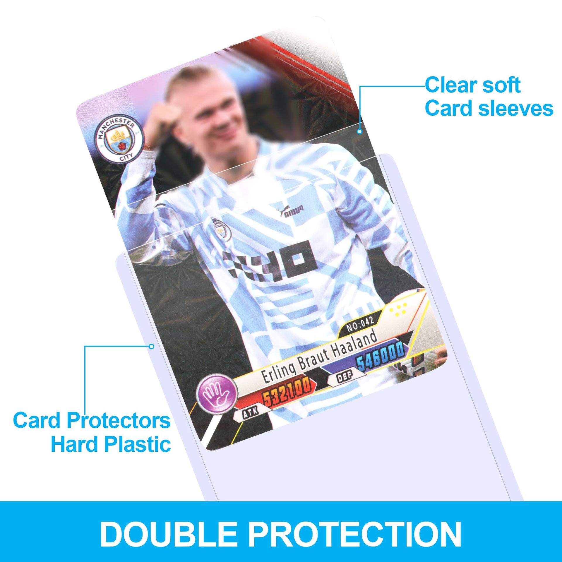 PVC transparent hard card sleeve, color box set, double-sided laminated Yu-Gi-Oh! Card sleeve, card film combination card storage and protection case Specification image