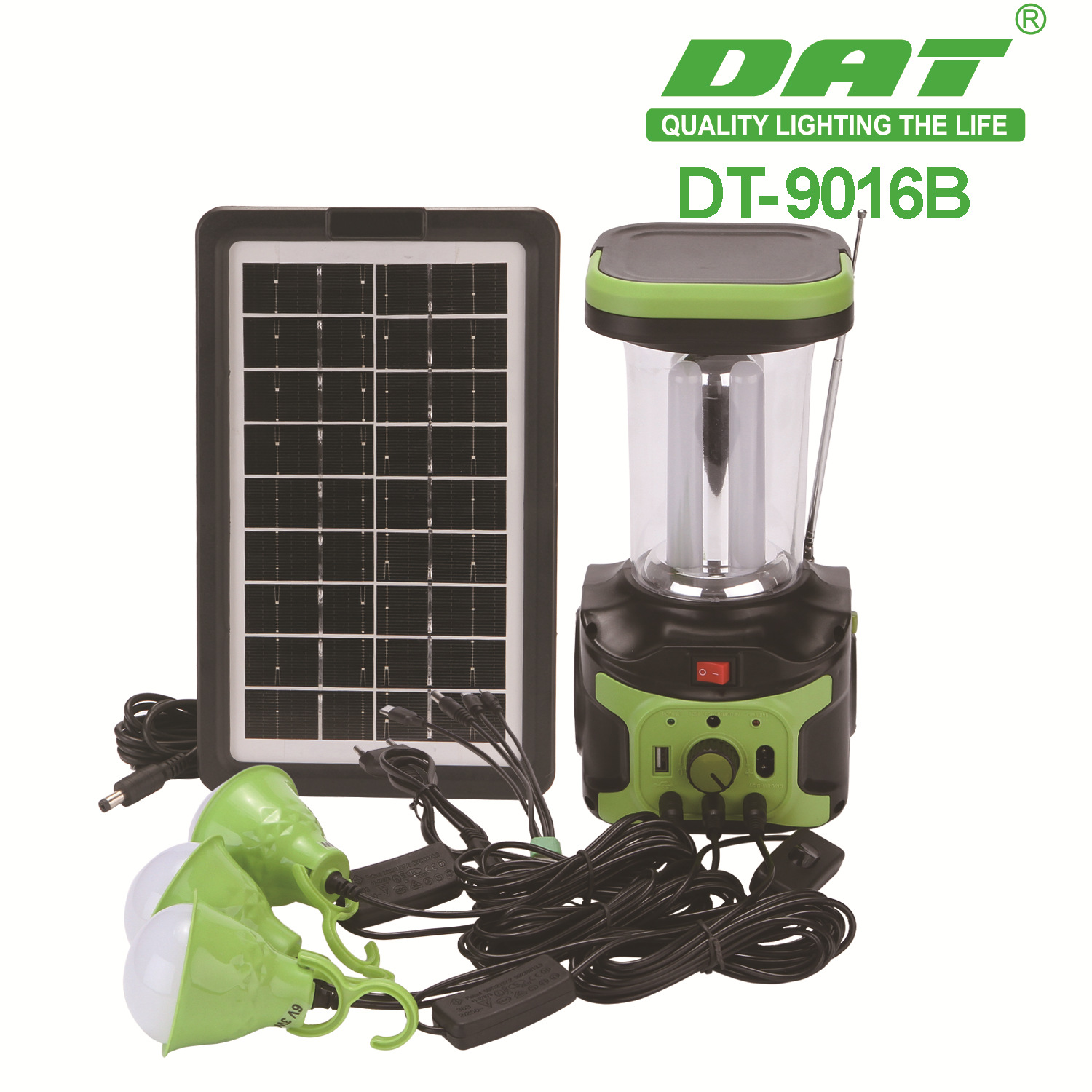 太阳能led灯系统可充电户外野营灯带蓝牙MP3收音机照明灯太阳能板