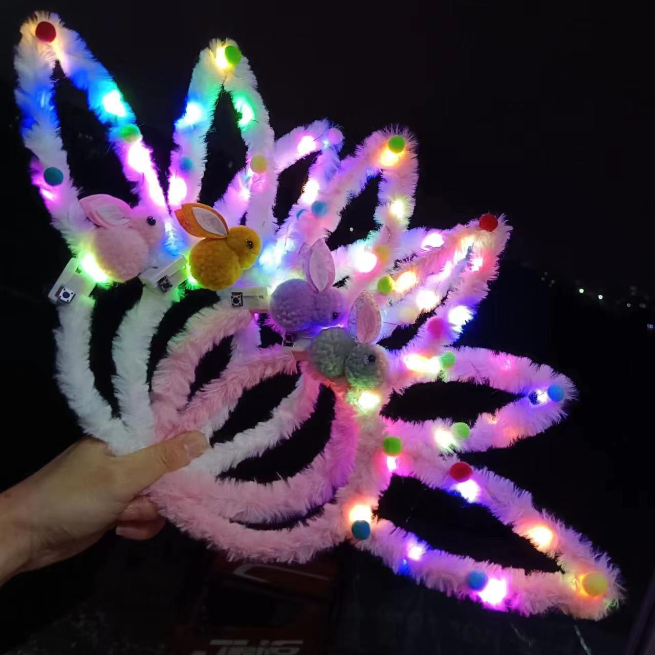 网红卡通发灯光/应援/发卡配件/夜市饰品/复活节细节图