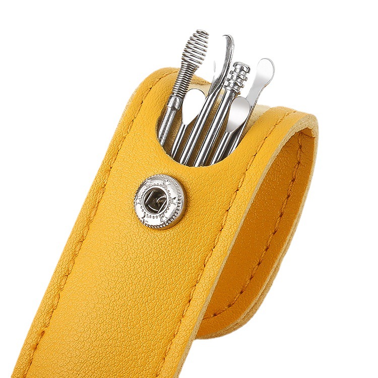 Creative 6-piece ear scorer set, portable box ear scorer and ear cleaning set, household adult spiral spring ear scorer Item Picture