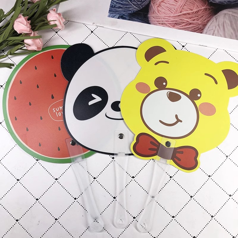 Cartoon and cute hand-held small fans, summer square outdoor special fans, student activity small gifts, hot-selling fans details Picture