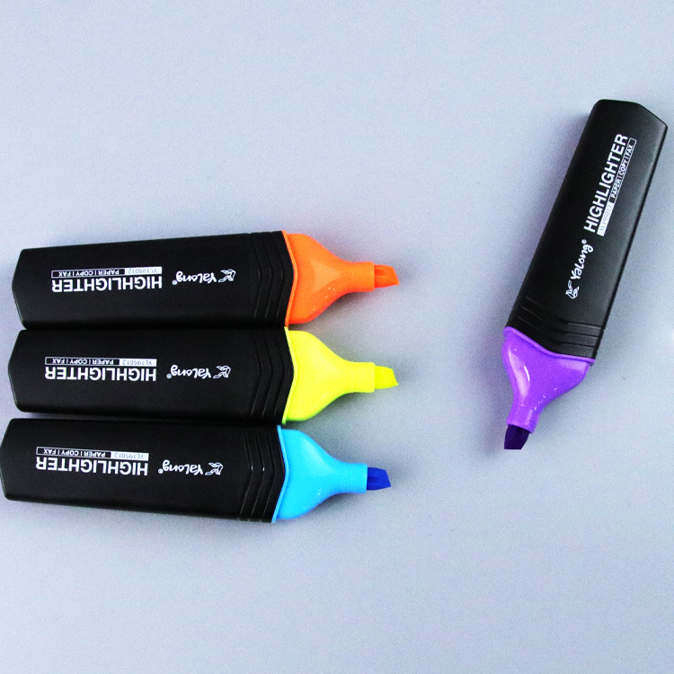 Yalong Cross-border brand Fluorescent Note Number 4PVC Color Hybrid Highlighter Item Picture
