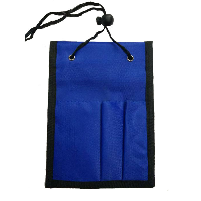 跨境展会证件包 多功能挂脖证件袋 竖款印花拉链口袋护照包现货产品图