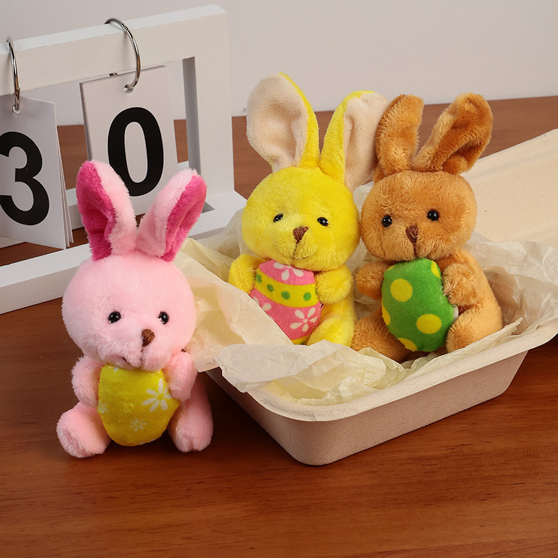 Cross-border exclusive Easter bunny plush keychains, pendants, small dolls, small gifts, presents and small commodities wholesale