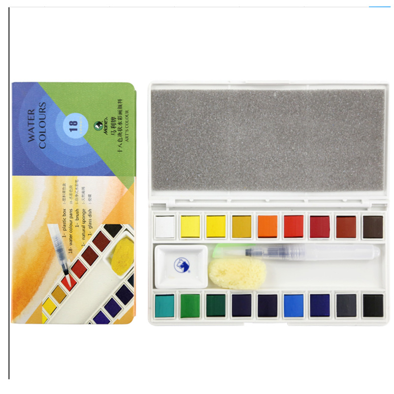 Marley Solid Watercolor Paint Set 36 and 48 colors hand-painted watercolor paints for adults, students, children and beginners details Picture