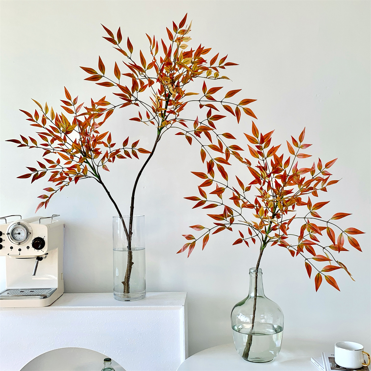 Artificial green plant decoration, simulated Nandina domestica, artificial flower arrangement, indoor potted plant ornaments, living room light luxury bionic plant landscaping details Picture