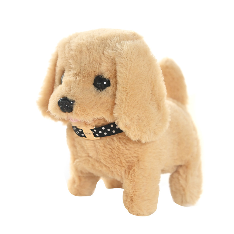Wholesale of simulated plush electronic pet, electric puppy, role-playing doll, walking, sound, wagging tail, children's toy dog Item Picture