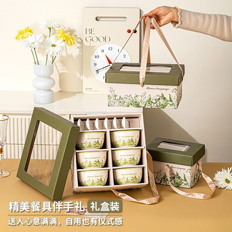 Ceramic tableware and chopsticks sets, household gifts and souvenirs, business gift sets, small gifts for annual meetings and team-building activities Specification image