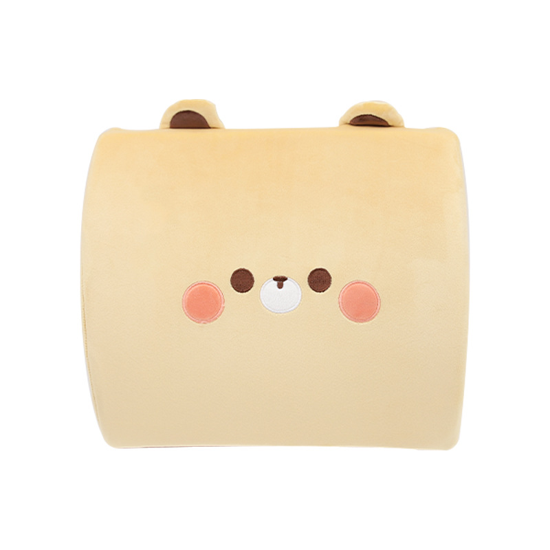 卡通动物记忆棉腰靠u型枕套装 康乐屋护颈枕靠垫靠腰旅行枕批发详情图5