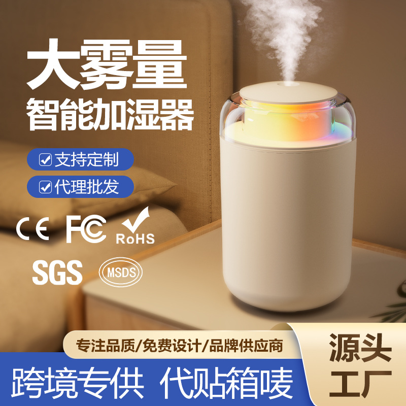 家用小型加湿器卧室客厅静音迷你加湿器车载大雾量便携空气喷雾器