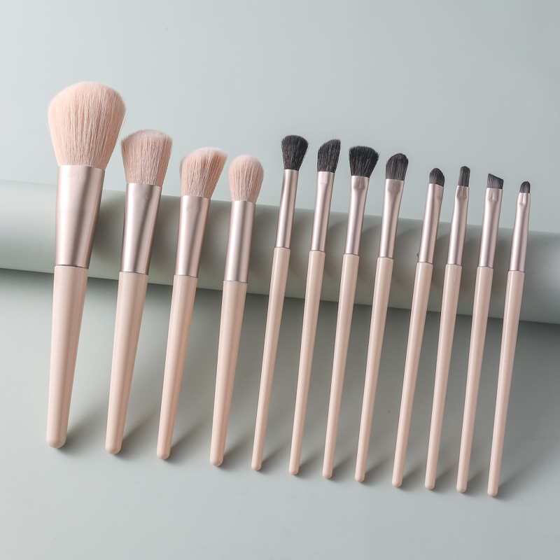 12-piece Morandi Cangzhou makeup brush set, loose powder, eyeshadow, blush, concealer, contouring brush, beauty tools wholesale factory Specification image