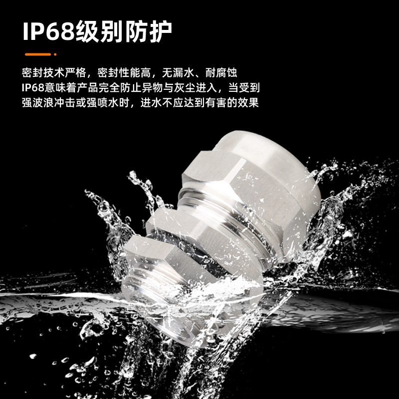 Explosion-proof gran head, non-armored carbon steel single seal, metal cable waterproof joint, stainless steel, brass, galvanized 2-inch Application Scenario