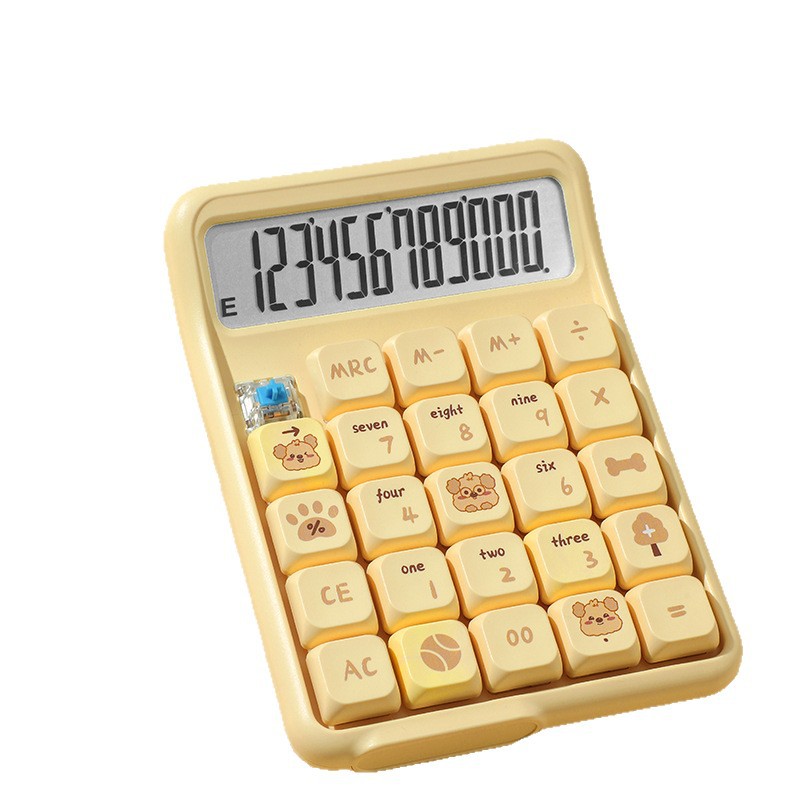 RZ.7258 High appearance level, cute calculator, detachable mechanical keyboard keys, blue axis mechanical key calculator Item Picture