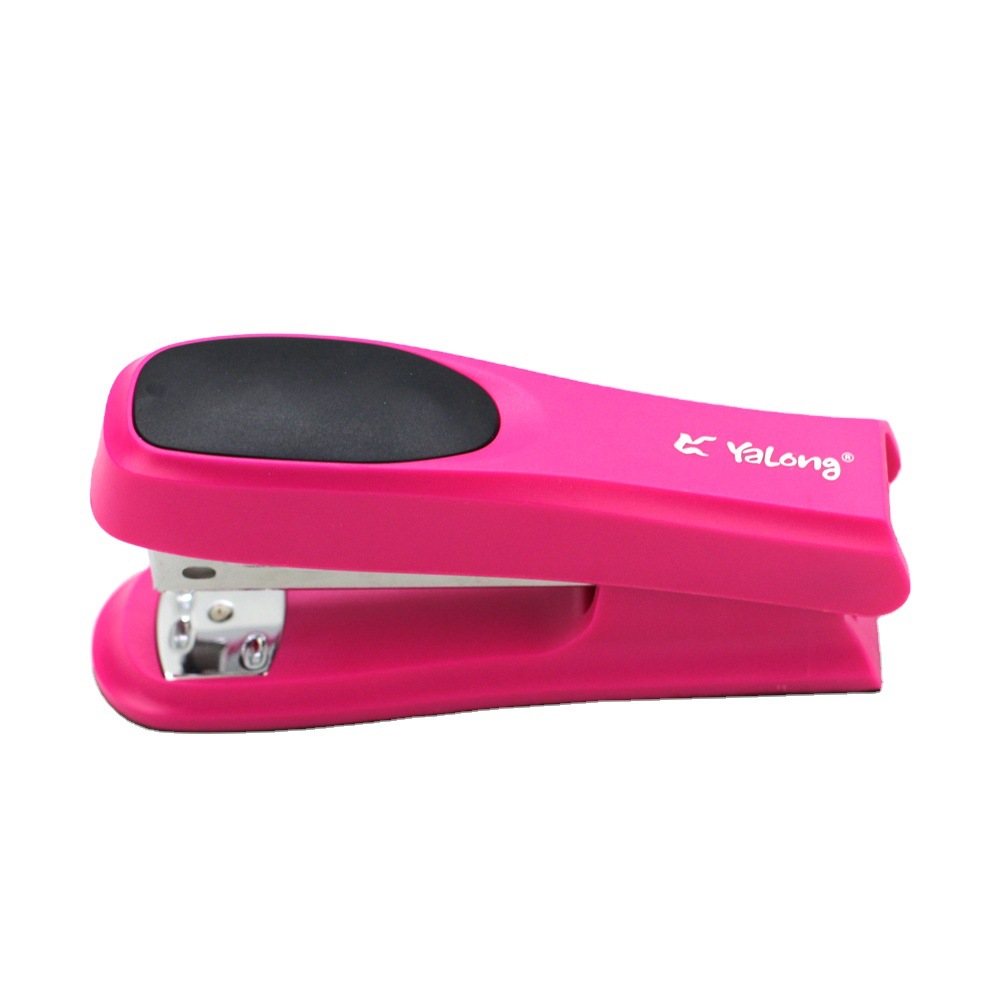 YL55021 low-cost stapler with rubber base, anti-slip stapler, high-quality metal for back-to-school stationery