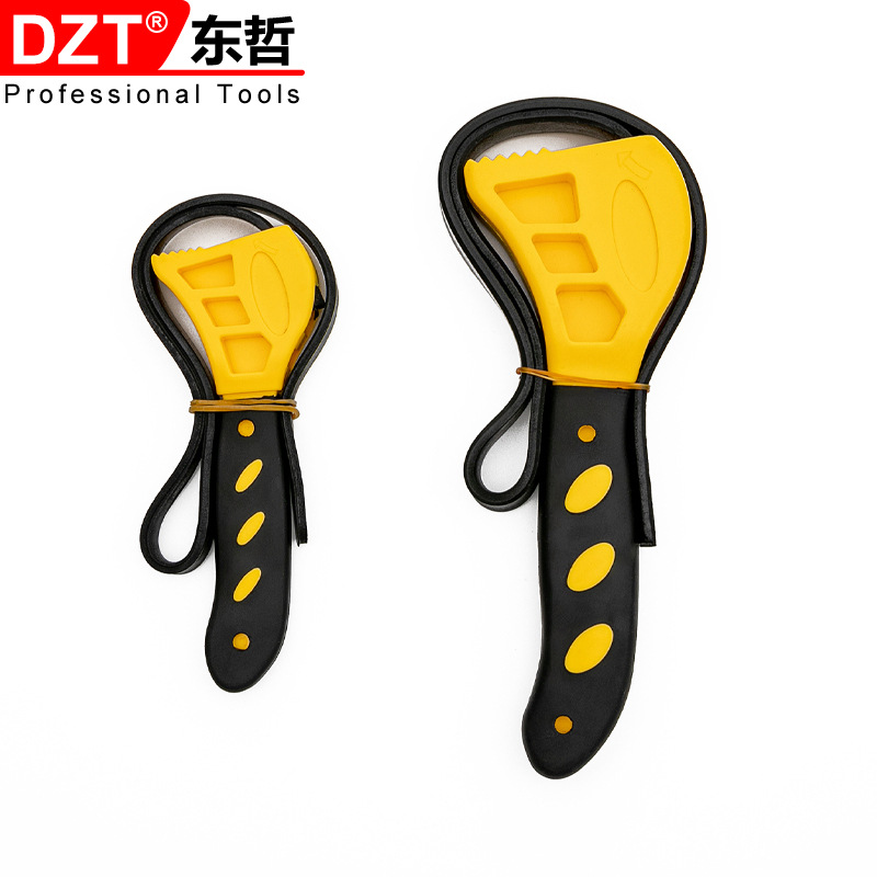 6-inch and 8-inch multi-functional belt wrench, adjustable bottle opener, auto repair rubber filter universal wrench full figure