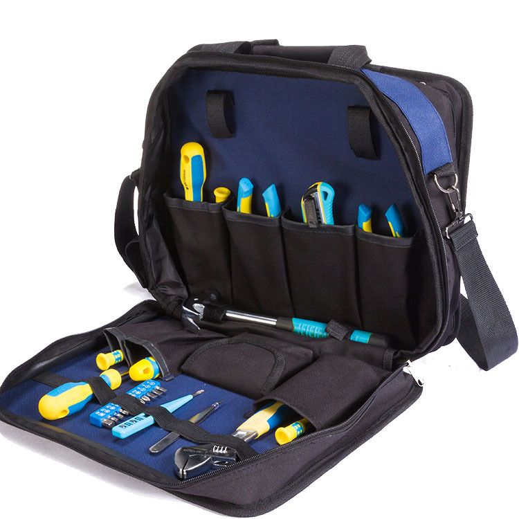 Expert selection tool kit, electrician, single-shoulder bag, organization and storage, wear-resistant canvas crossbody bag, multi-functional tool kit Specification drawing