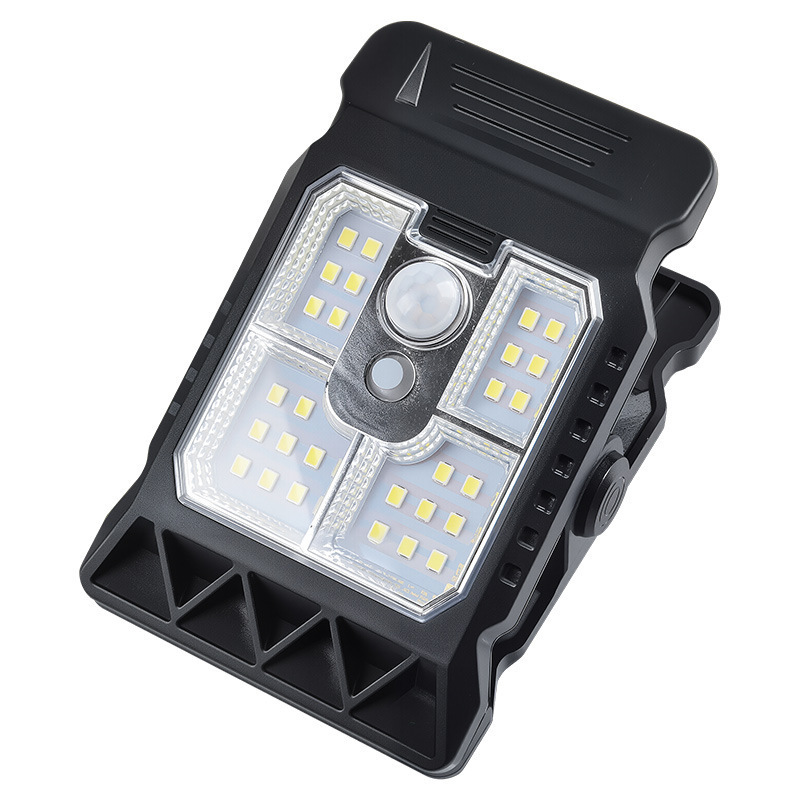 新款超亮太阳能充电夹子灯户外壁灯室外庭院阳台院子围墙感应灯式白底实物图