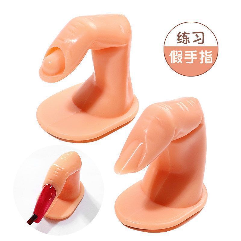 美甲工具假手指头练习 展示板插/带甲片带背胶固定操作台仿真模型