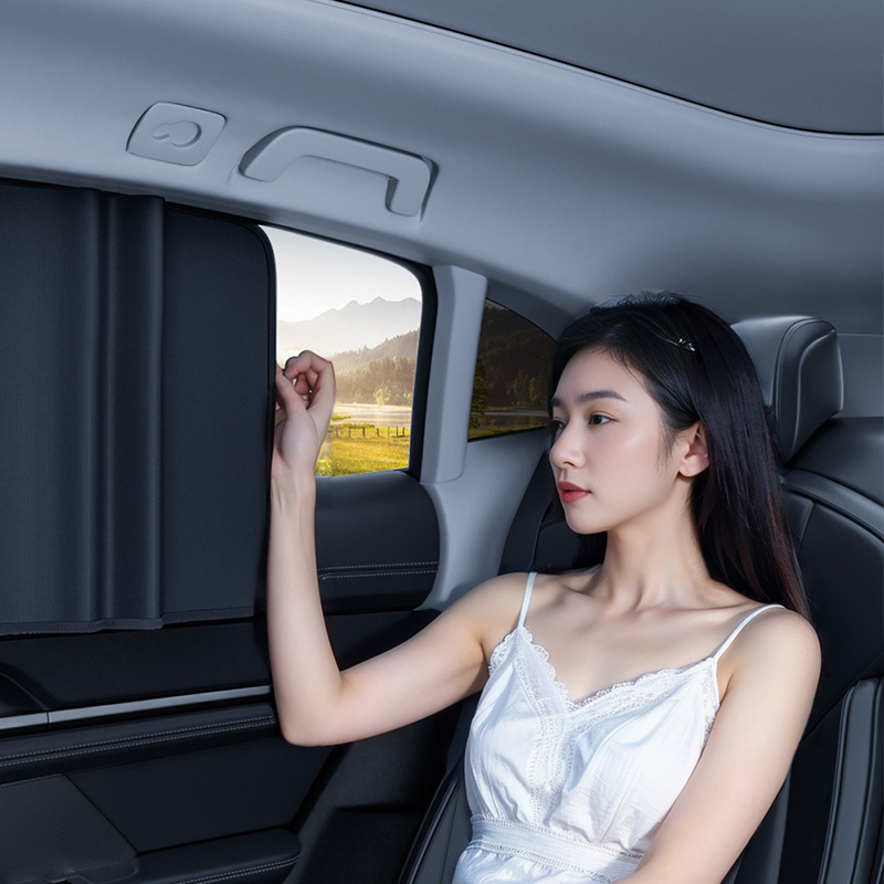 Upgraded car sunshades, window sunshades, magnetic suction type car heat insulation sunshades, sun protection curtains, and blackout curtains details Picture