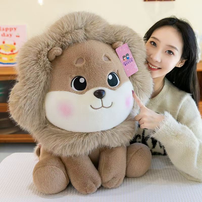 Nueva llegada red cute lion peluche regalo de cumpleaños ideas transforming moe lion dolls fabricante de muñecas wholesale details Picture