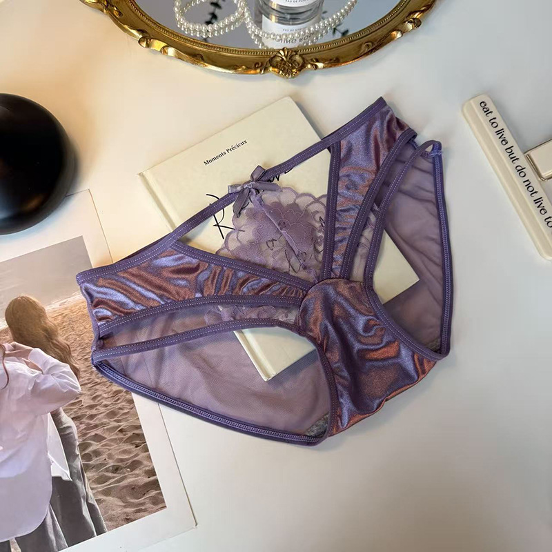 Best-selling French women's underwear with thin straps, seamless mesh fabric, satin stretch, breathable and comfortable. 17657# Specification image