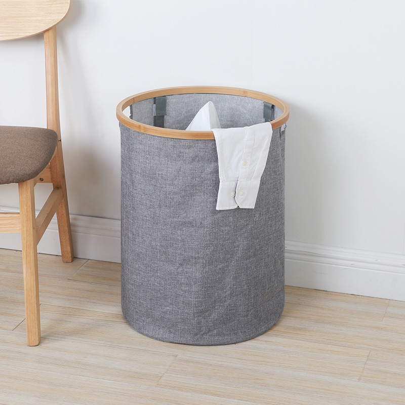 Grey Fabric Storage Bucket, Plastic Transparent Small Bucket, Doll Storage, Rotating Storage, Toy Storage, Bathroom Supplies Storage Specification drawing