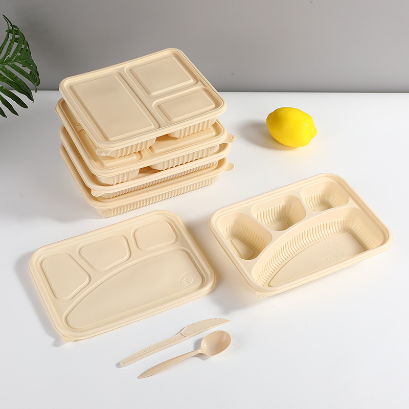 一次性多格可降解餐盒 网红款外卖便当盒五格快餐盒厂家现货批发