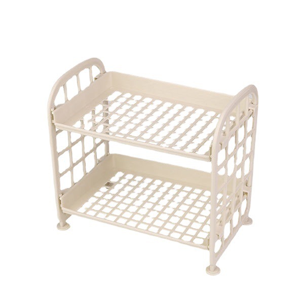 Creative cosmetics and jewelry double-layer folding storage rack, simple home desktop bathroom storage rack Item Picture