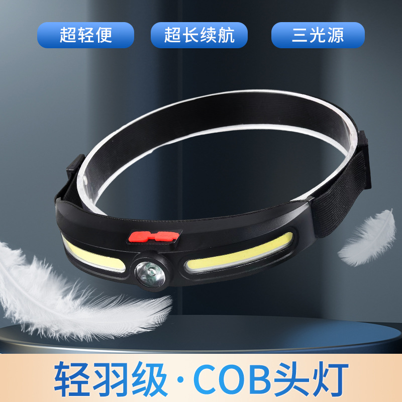 New cross-border multi-functional COB floodlight, led outdoor cycling, night running and night fishing light, USB charging strong bald light Application Scenario