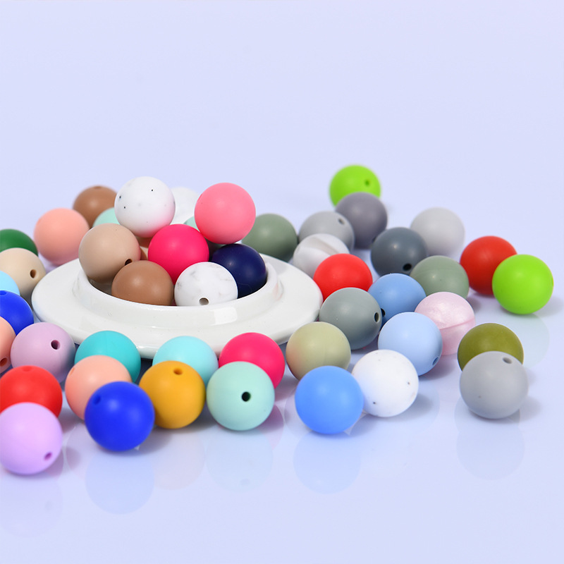 Selected new silicone beads 9MM multi-color string beads, loose beads, children's silicone beads, baby dental glue factory wholesale