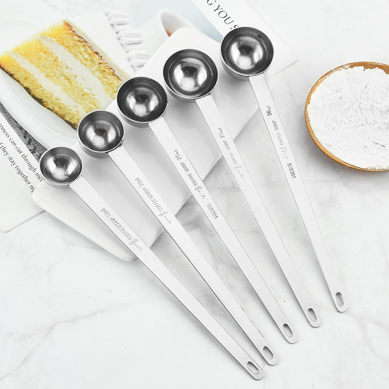 批发304不锈钢量勺咖啡勺家用糖粉勺面粉勺奶粉勺调味勺烘焙咖啡