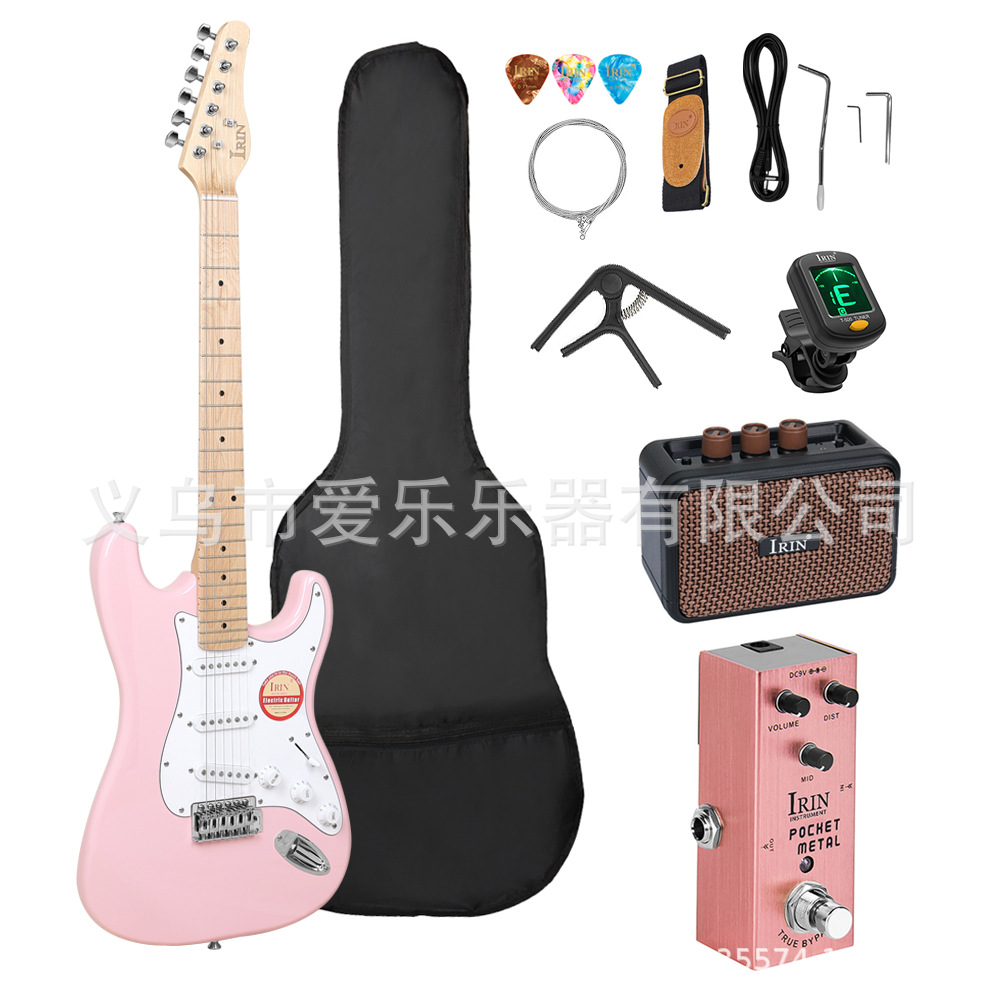 SSS经典ST电吉他配单块效果器套装摇滚Electric guitar杨木电吉他