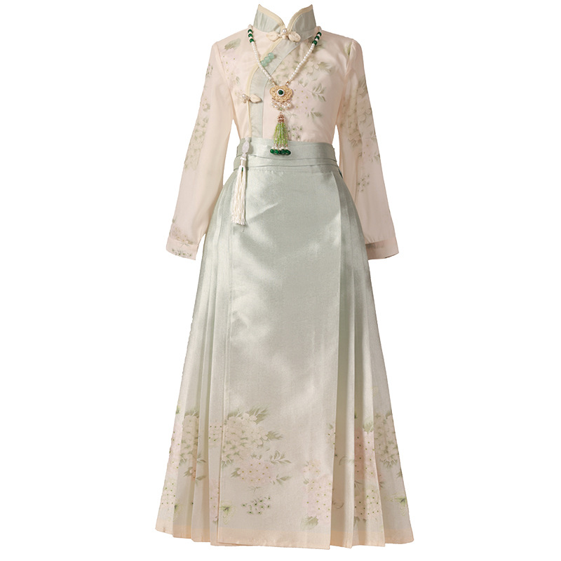 汉服女长袖中国风/明制表演服饰汉服/甲胄/表演服饰汉服/尾货白底实物图