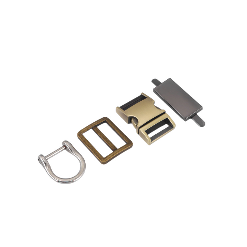 Wholesale handbag zinc alloy D-buckle belt adjustment semi-circular flat wire D-buckle luggage hardware accessories manufacturer wholesale Item Picture
