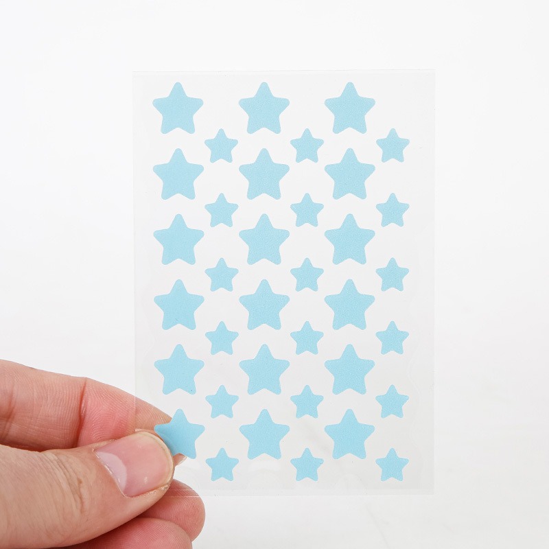 跨境工厂五角星痘痘贴日夜用祛痘贴纸塑袋星星痘痘贴水胶体祛痘贴细节图