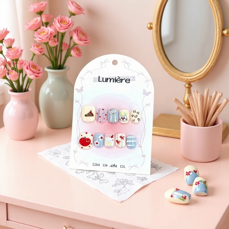 10片短款方形敦煌风格烫金太阳美甲高级感穿戴甲甲片假指甲成品C1